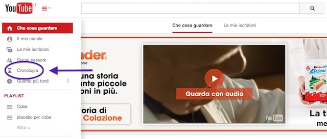 youtube-cronologia