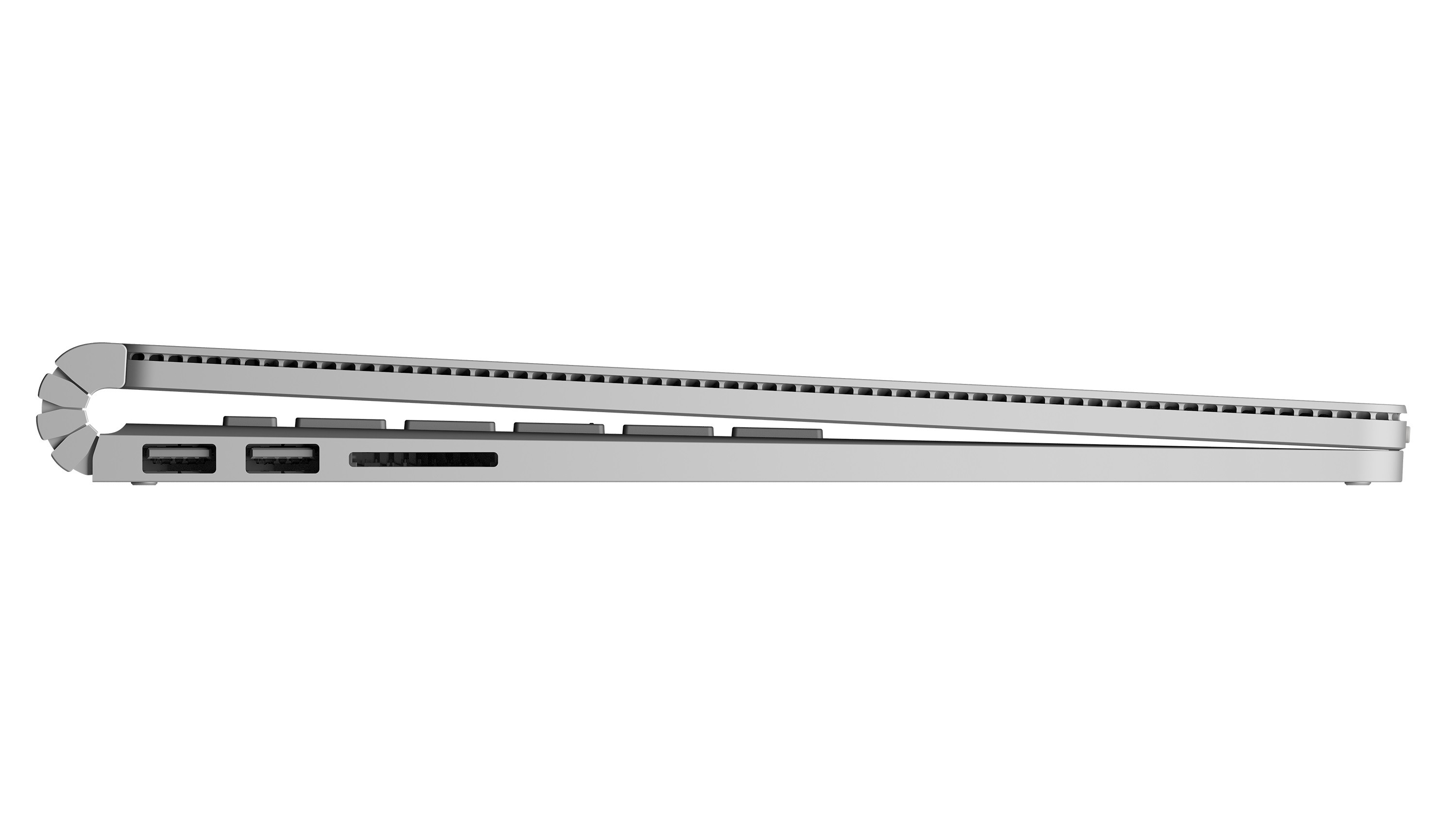 Lo spessore del Surface Book va dai 13 mm ai 22 mm