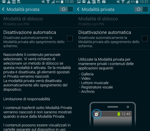 Modalità privata nascondere le immagini e foto con android senza scaricare app