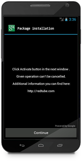 Falsa finestra pacchetto installazione Seconda schermata