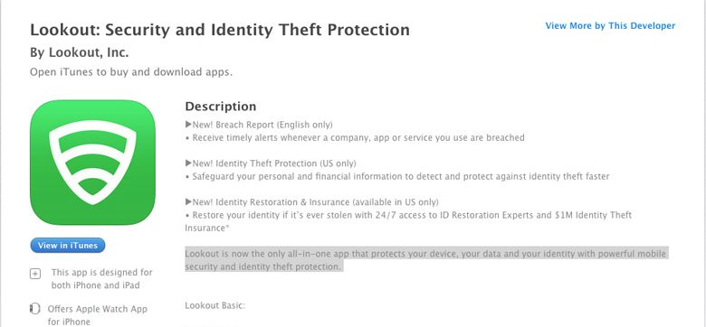 applicazioni di sicurezza per iPhone a tutela della privacy lookout applicazioni di sicurezza per iPhone lookout