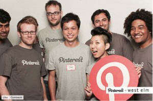 Il team di Pinterest con il co-fondatore Ben Silbermann al centro