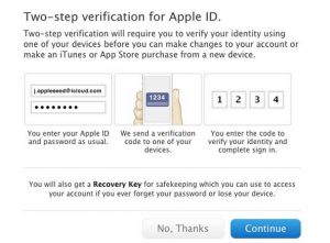 Verifica a due step per il proprio Apple ID