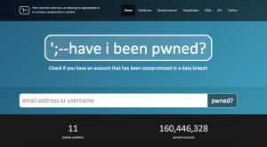 haveibeenpowned - screenshot