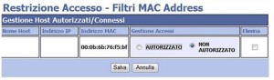 Controllo accesso MAC