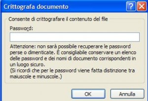 Aggiungere una crittografia al documento Word