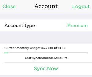 Sincronizzazione evernote per iPhone