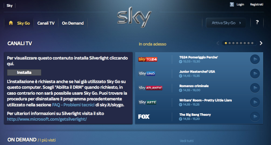 Come Si Registra Su Sky Go