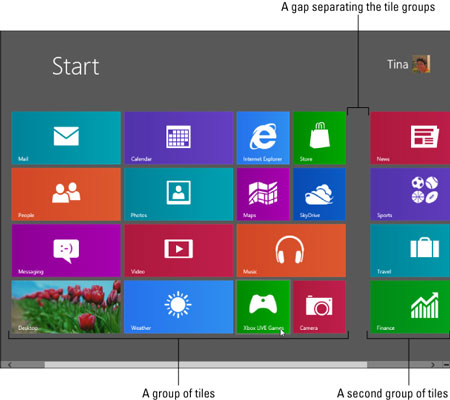 Personalizzare la schermata Start di Windows 8: crea gruppi di tiles