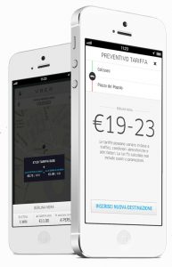 L'app di Uber permette di prenotare le corsa e anche di pagare