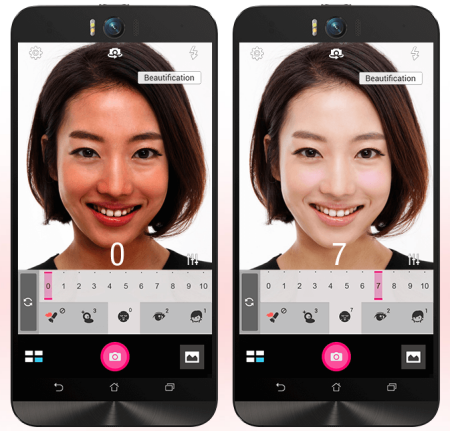 Asus ZenFone Selfie: la modalità ritocco rappresenta un valido alleato per foto perfette.
