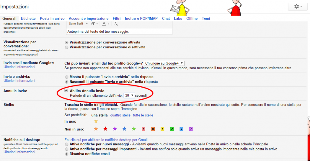 Gmail, trucchi e consigli: con la funziona Annullo Invio si hanno massimo 30 secondi per annullare l'invio di un messaggio 