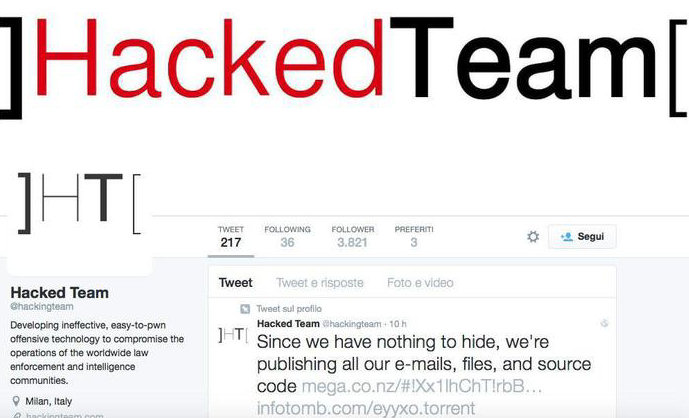 Hacking Team, attacco ai server aziendali. Rubati 400 Gb di "segreti" sui software venduti per spiare terroristi e criminali.