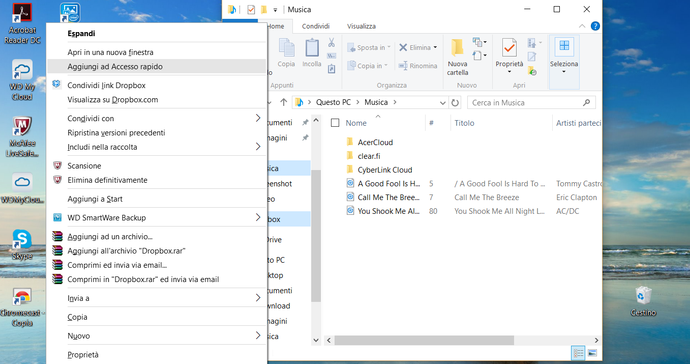 Come usare Accesso rapido Windows 10 - Aggiungere un file o una cartella