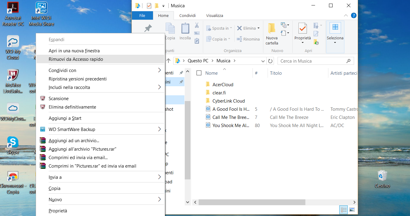 Come usare Accesso rapido Windows 10 - Rimuovere un file o una cartella