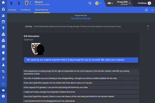 Football Manager 2016. Tutte le novità più belle: sono state aggiunte molte risposte alle conferenze stampa