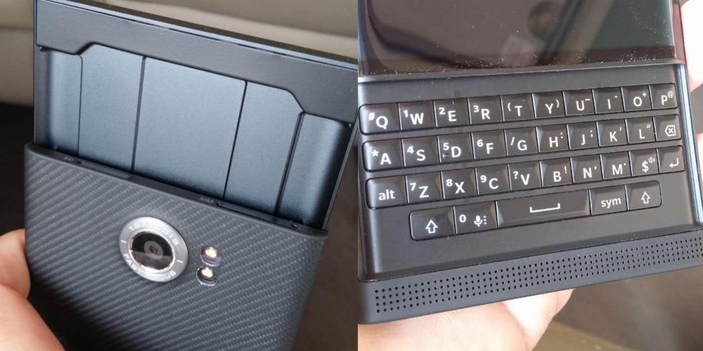 BlackBerry Venice: caratteristiche delle fotocamere. Quella principale ha una risoluzione di 18 MegaByte e due flash LED. Nel dettaglio anche la tastiera estraibile