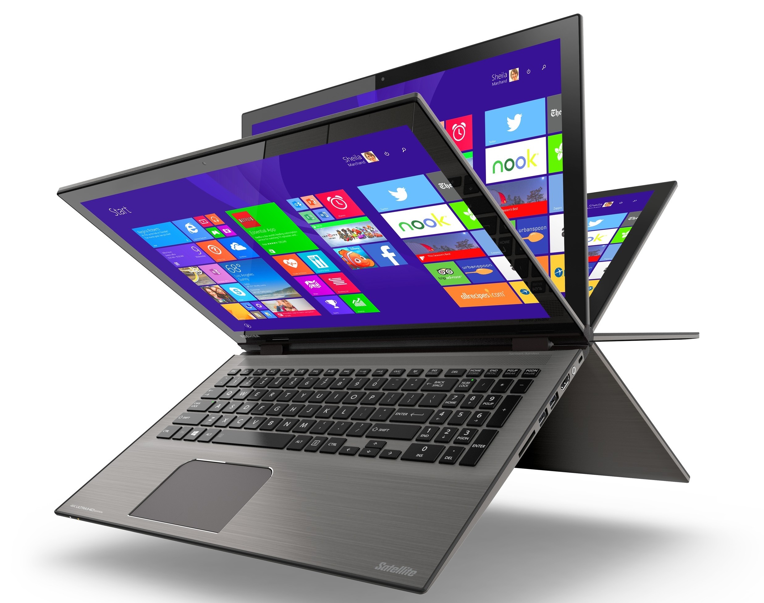 Le cerniere del Toshiba Satellite Radius 14 permettano la rotazione dello schermo in modalità tablet