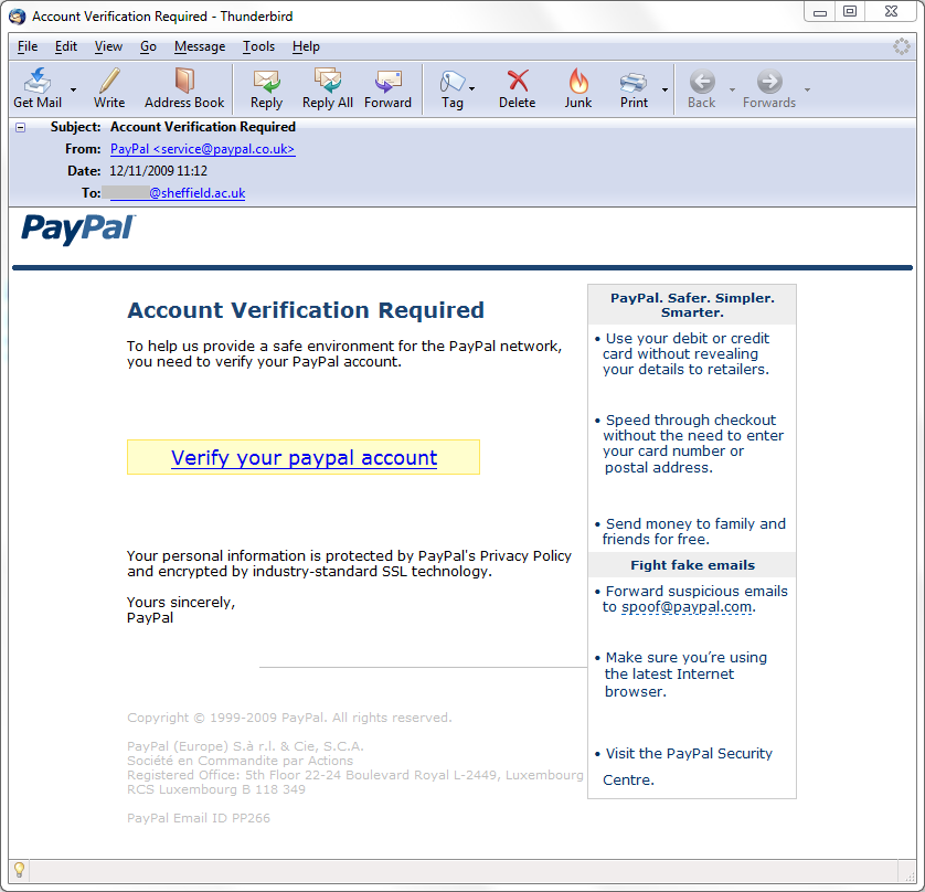 Le false email di Paypal contengono link a pagine truffaldine, che pur riportando l'esatta grafica del vero sito PayPal sono realizzate con un solo scopo: rubare i dati di accesso degli utenti.