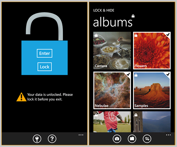 Come proteggere un Windows Phone: con l'app Lock&Hide le vostre immagini saranno al sicuro