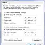 modificare indirizzo ip windows- protocollo rete