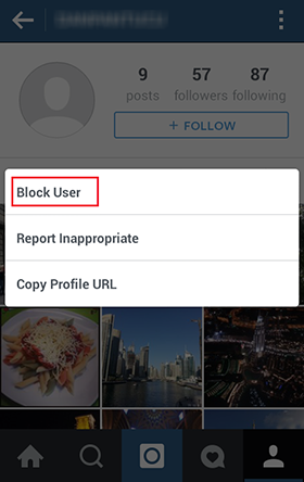 Bloccare un utente sconosciuto o molesto è importante per aumentare la privacy Instagram