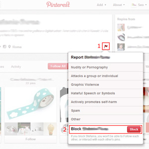Privacy Pinterest: segnalare un contenuto inappropriato e bloccare un utente sono operazioni semplici e veloci