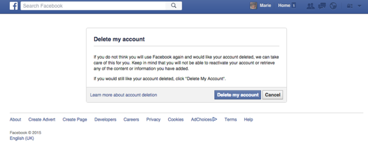 Cancellare account Facebook è un'azione irreversibile. Prima di procedere, ricordarsi sempre di scaricare una copia dei contenuti pubblicati.