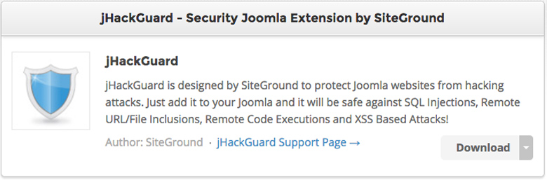 plugin di sicurezza per Joomla! JHack Guard