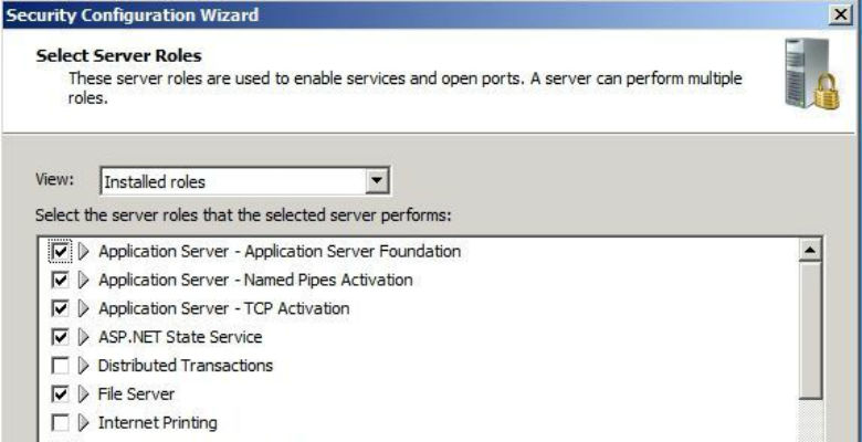 mettere in sicurezza un server windows con security configuration wizard