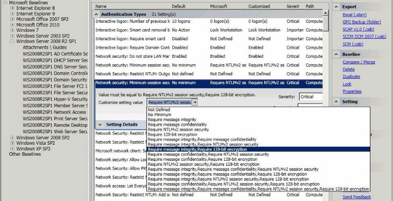 mettere in sicurezza un server windows con le impostazioni di sicurezza personalizzate