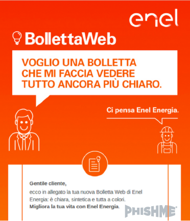 La mail di Enel Energia con il virus Zeus Panda