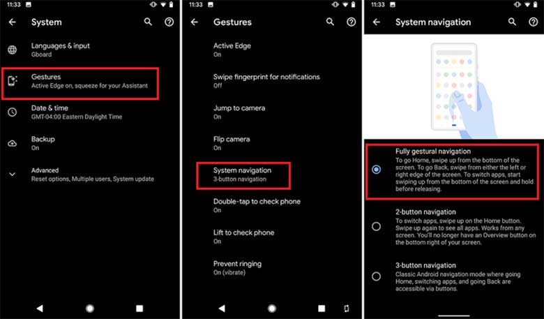 Android Q Beta modalità scura